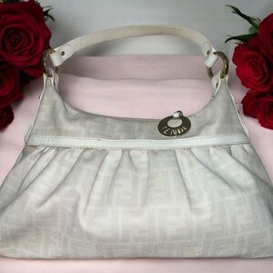 FENDI Zucca Canvas Chef Hobo Bag